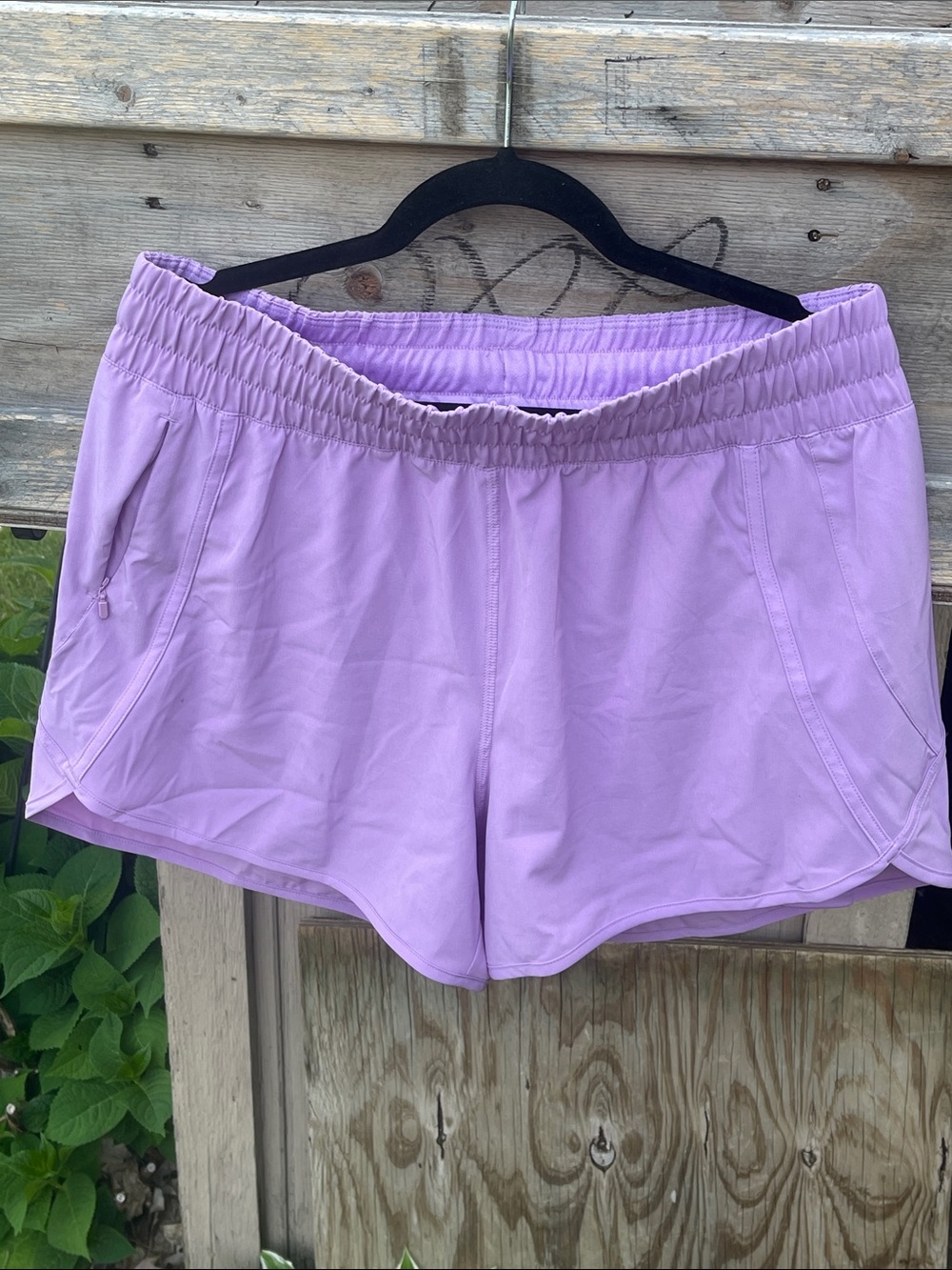 Women’s Lavender Athletic Shorts with Elastic Waist size 12-14 purple